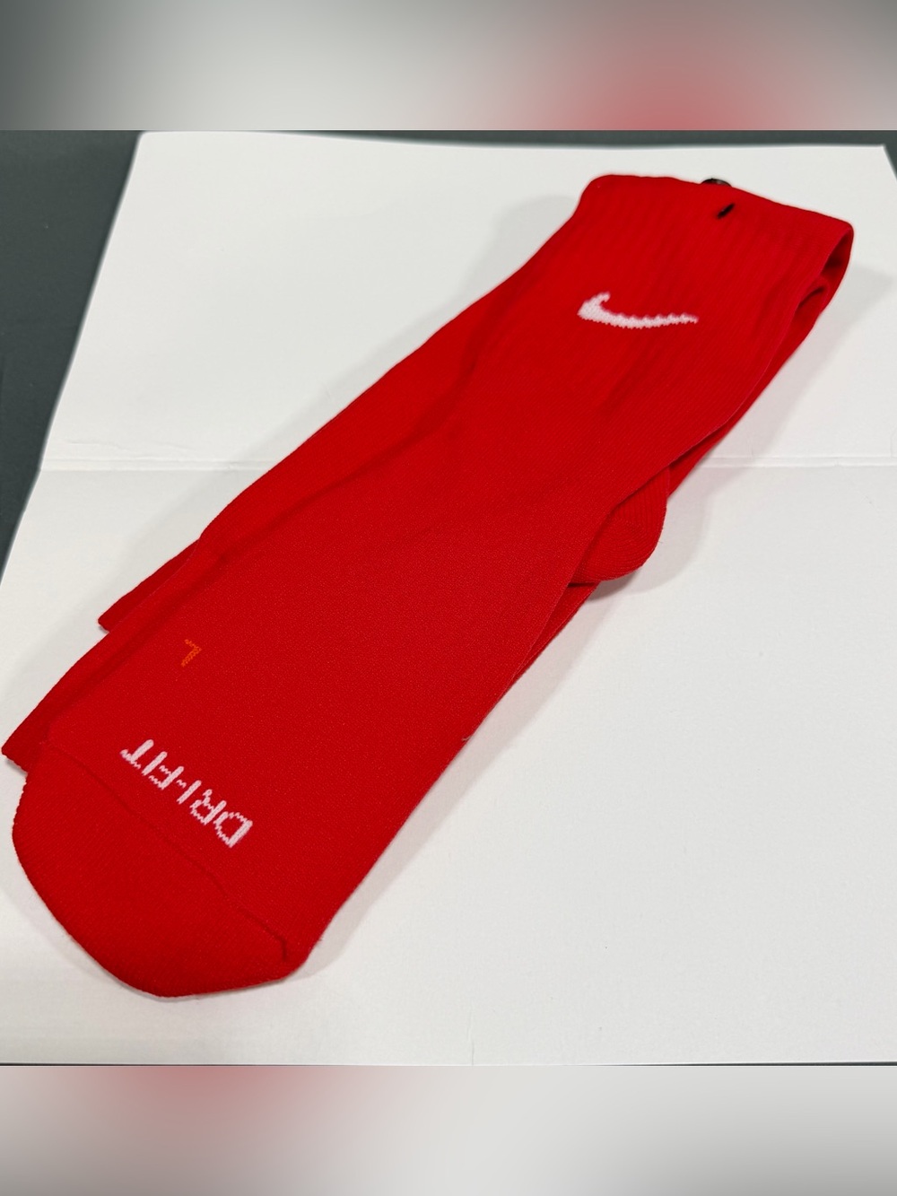 Nike MatchFit Knee High Soccer Socks Dri Fit Red Mens Size Large 8-12 One Pair